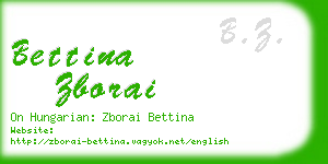 bettina zborai business card